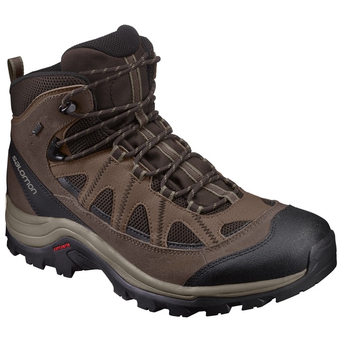 Salomon Israel AUTHENTIC LTR GTX® - Mens Hiking Boots - Chocolate/Black (LGVW-38579)